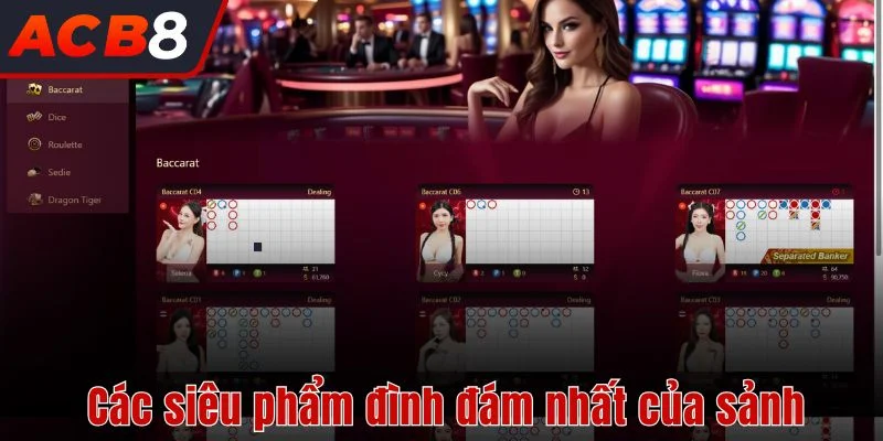Các siêu phẩm cá cược đình đám nhất của sảnh
